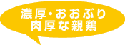 濃厚　おおぶり肉厚な親鶏